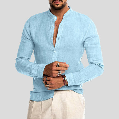 Tailored Band Collar Shirt