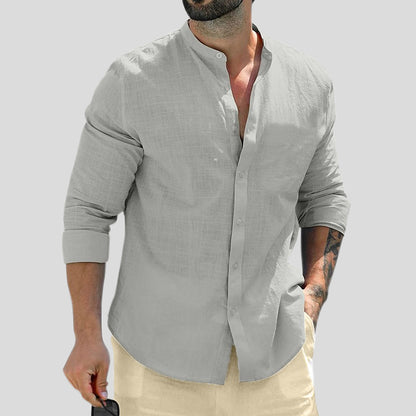 Tailored Band Collar Shirt