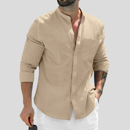 Tailored Band Collar Shirt
