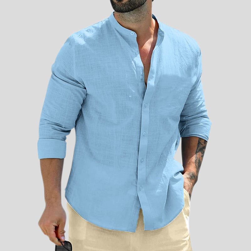 Tailored Band Collar Shirt