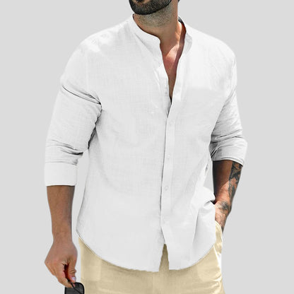 Tailored Band Collar Shirt